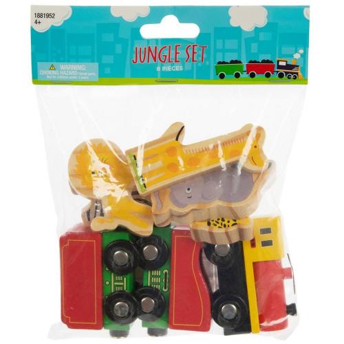 Train & Jungle Animals Wood Toys