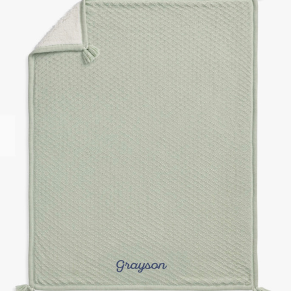 Luxe Cable-Knit Sherpa Baby Blanket