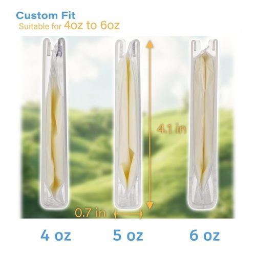 4-Pack Freeze Flat Breast Milk Storage Bag |Breastmilk Freezer Flattener Kit Make Mother's Milk Bags Organizer Even to Save Refrigerator Space | Fit 3 4 5 6oz
