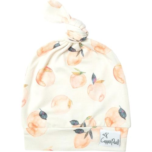 Baby Beanie Hat Top Knot Stretchy Soft"Caroline" by Copper Pearl