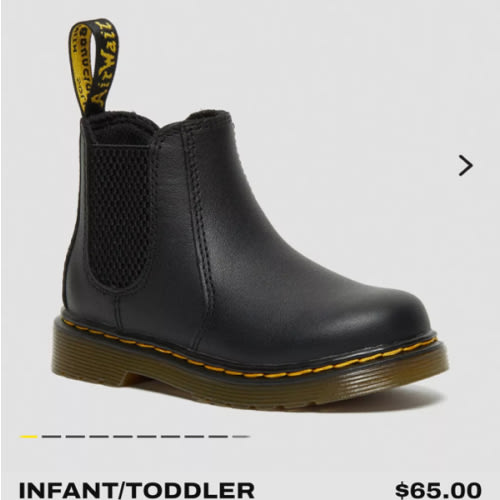 Infant/Toddler 2976 Softy T Leather Chelsea Boots in Black | Dr. Martens