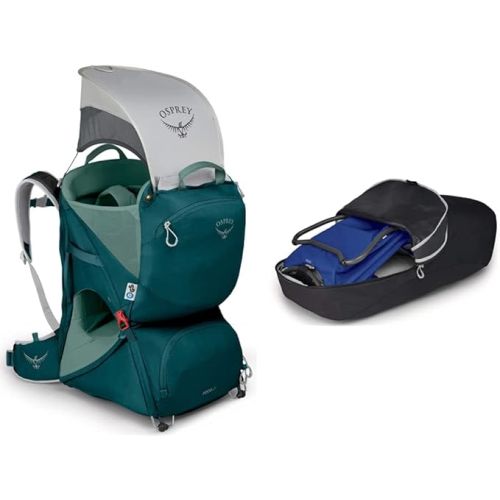 Osprey Poco LT Lightweight Child Carrier Backpack - Deep Teal - Backpack + Carrying Case