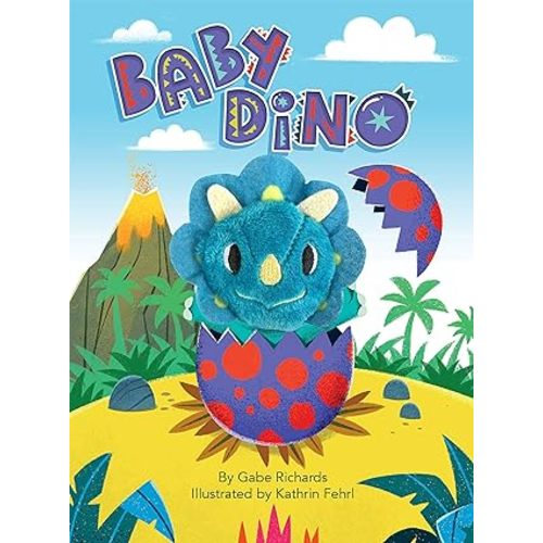 Baby Dino - Childrens Finger Puppet Board Book - Interactive - Novelty