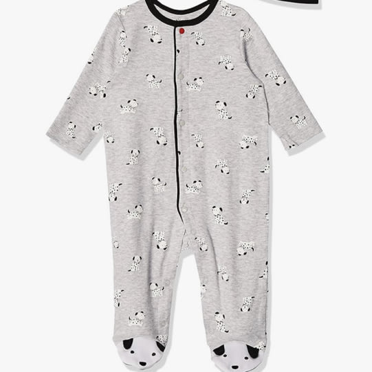 Little Me Baby Boy Clothes 2-Piece Baby Sleeper and Cap Set, 100% Cotton Footies Baby Essentials