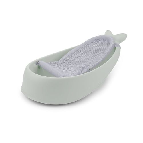Skip Hop Infant Bath Tub 3-Stage Grow with Baby Smart Sling MOBY Bathtub Sage Age 0+