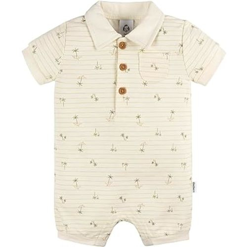 Gerber Baby-Boys Cotton Polo Romper