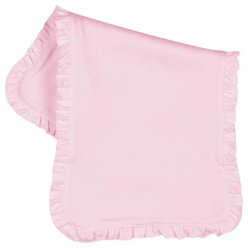 Ruffle Pink Blank Burp Cloth