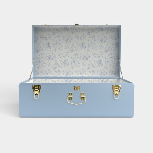 Grand Classic Trunk - Light Blue - Hide and Seek Cream / Embroidery