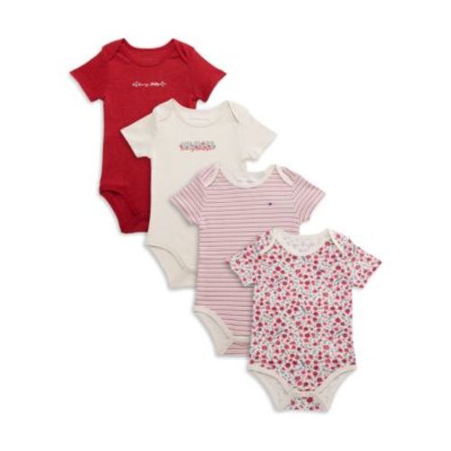 Baby Girl's 4-Pack Logo Bodysuit