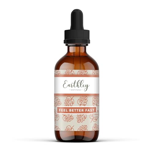 Earthley Wellness Feel Better Fast, Echinacea Root, Fennel, Astragalus root, Elder flower and Cinnamon, New Size (1.69 oz)