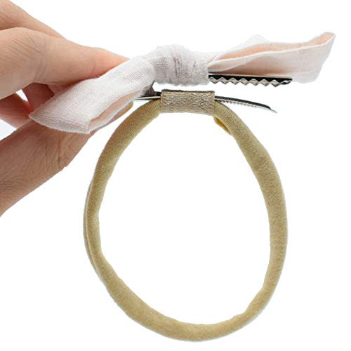 Super Soft Nude Interchangeable Nylon Headbands for Newborn Baby Kids, High Stretchy, 15pcs for DIY Crafts
