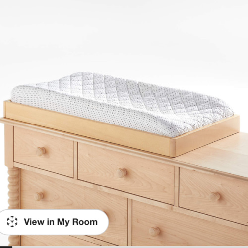 Maple Wood Spindle Baby Changing Table Topper