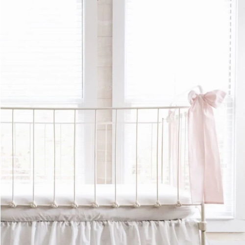 Baby Pink Large Crib Bow | High Cotton Textile