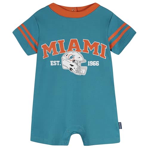 Gerber NFL unisex-baby Nfl Team Short Sleeve Romper