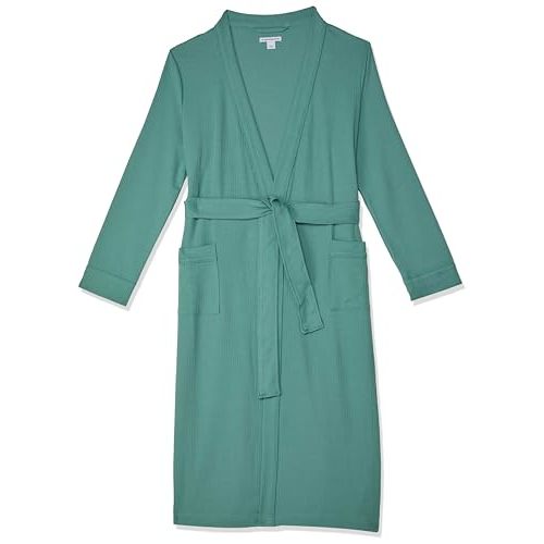 Amazon Essentials Women's Lightweight Waffle Full-Length Robe (Available in Plus Size)