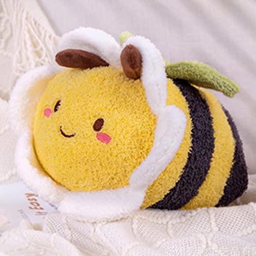 OUKEYI 12 Inch Bee Plush Toy, Cuddly Bee Pillow Soft Honeybee Hugging Pillows Plush Doll Gift for Kids Birthday Party,Christmas,Valentine