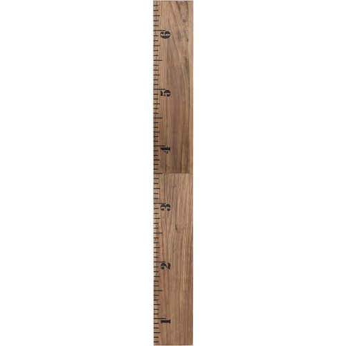 Kate and Laurel Growth Chart - Regla de pared de madera de 6.5 pies, marrón rústico
