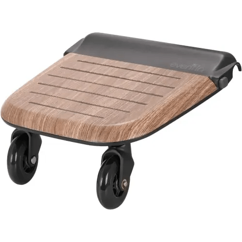 Evenflo Stroller Rider Board, Convenient Riding Options, Non-Skid Surface, Smooth-Ride Wheels, Easy to Use, Holds up to 50 Pounds, No Additional Parts Needed - 1 Count (Pack of 1), Tan