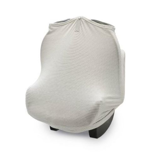 GoldBug 5-in-1 Car Seat and Nursing Cover - Multi Use Cover for Baby - Gray Stripe