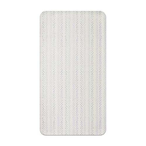 Lila Mae Baby Changing Mat - Wipeable, Portable Changing Pad, Travel Changing Mat for Baby or Small Toddler, Easy to Fold or Roll Up - Faux Leather (Herringbone)
