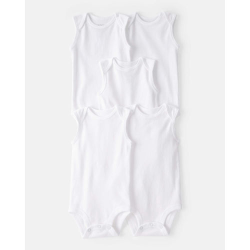 Baby 5-Pack Sleeveless Bodysuits - White | Carter's (6 Months)