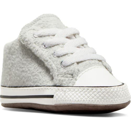 Baby Chuck Taylor® All Star® Cribster Faux Shearling Crib Shoe, 1 M, Beach Stone/ White/ Black