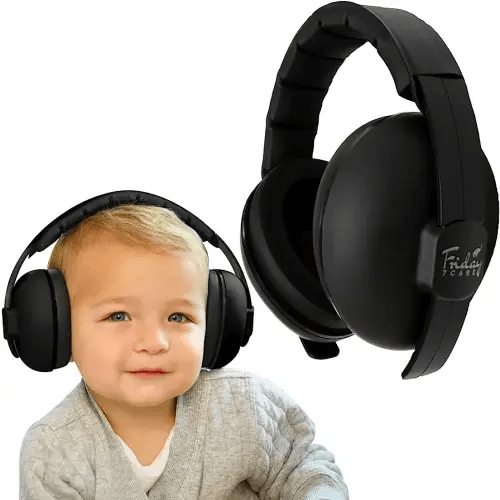 Baby Headphones - Baby Ear Protection, Noise Cancelling Headphones with Adjustable Headband for Ages 0-36 Months, Black