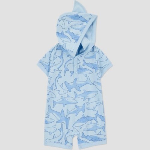 Carter's Just One You®️ Baby Boys' Shark Romper - Blue 9M