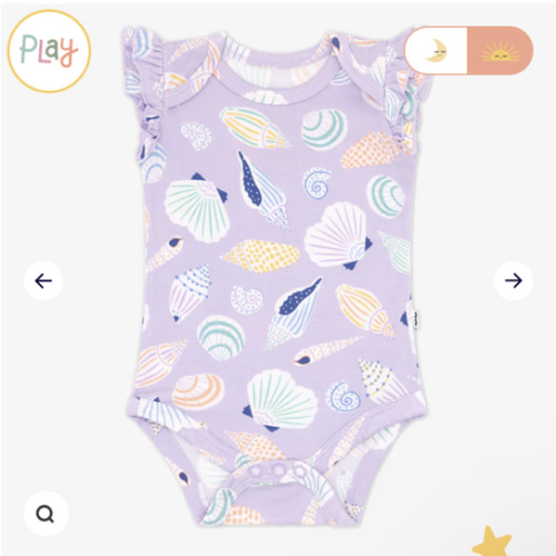 Sandy Treasures Flutter Bodysuit - Little Sleepies