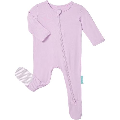 Baby Zipper Footie Pajamas, Supersoft Bamboo Rayon Baby Footed Pjs Boy Girl 0-3-6-9-18-24 Month Coverall Sleepers