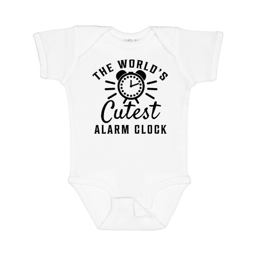 Inktastic The Worlds Cutest Alarm Clock Boys or Girls Baby Bodysuit