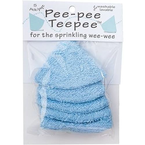 Pee-pee Teepee Terry Blue - Cello Bag,5 pack