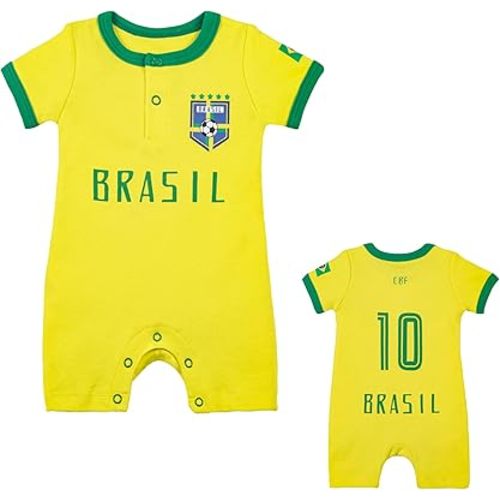 Cnins Soccer Themed Baby Outfits for Infant Boys & Girls Unisex Designs Newborn Baby Soccer Futbol Romper Clothes 0-24M