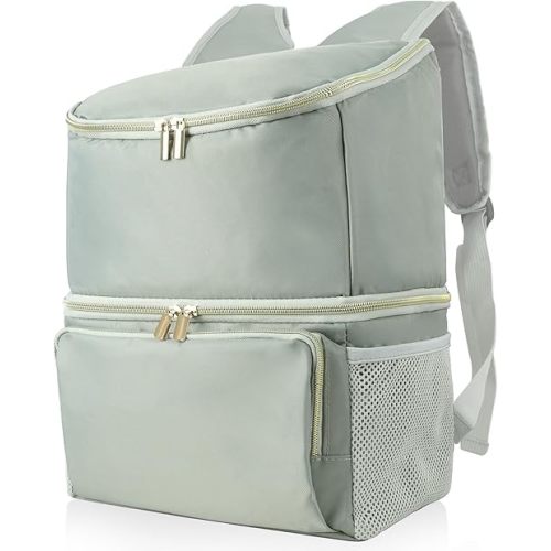 Wolka Breast Pump Bag with Dual Insulated Compartments & Removable Divider,Breast Milk Cooler Travel Bacpak with 50 cans Capacity,Fit Most Breast Pumps Like Medela, Spectra S1,S5, Evenflo