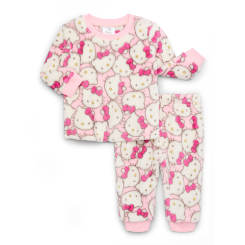 Hello Kitty Baby All-Over Print Plush Pajama Set, 2-Piece, Sizes 0/3 Months-24 Months
