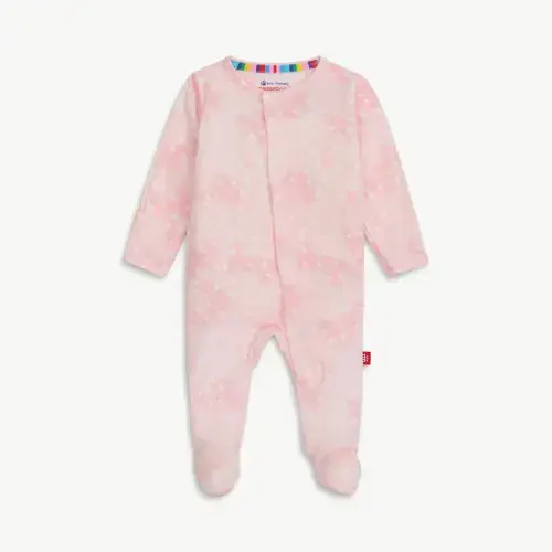 Magnetic Me Footie – Pink Doeskin, Size 3-6 months
