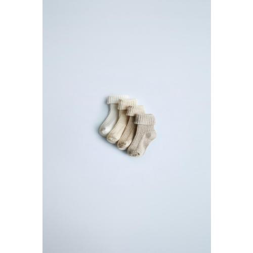 FOUR-PACK OF COLORFUL SOCKS - Light beige | ZARA United States