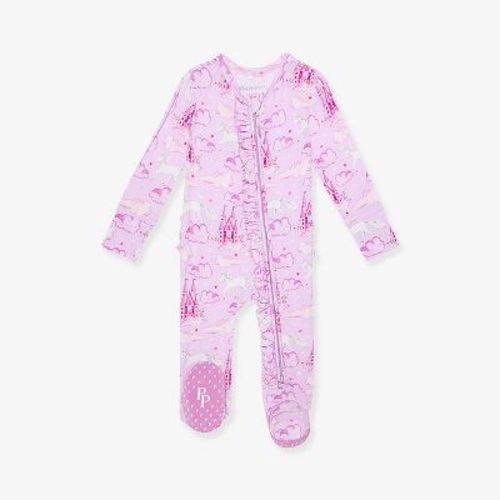 Infant Lilith Footie Ruffled Zippered One Piece - Posh Peanut