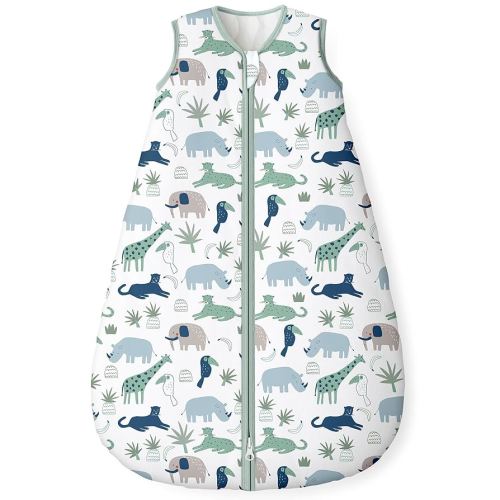 Yoofoss Baby Sleep Sack 0-6 Months, 1.5 Tog Baby Wearable Blanket with 2-Way Zipper, 100% Organic Cotton Fabric Winter Infant Sleeping Sack, Warm Soft Comfy