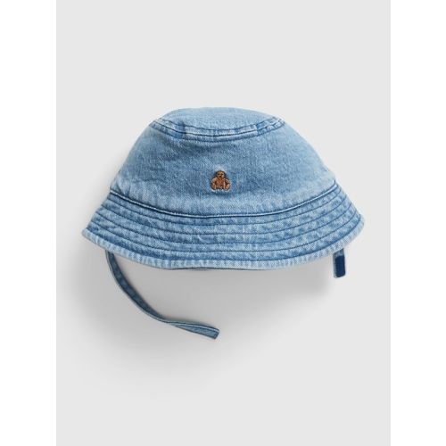 Baby Organic Cotton Denim Bucket Hat in denim 616, size: 0-6 M