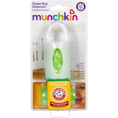 Munchkin Arm & Hammer Diaper Bag Dispenser with Bags, Lavender Scent, Colors May Vary 1 ea