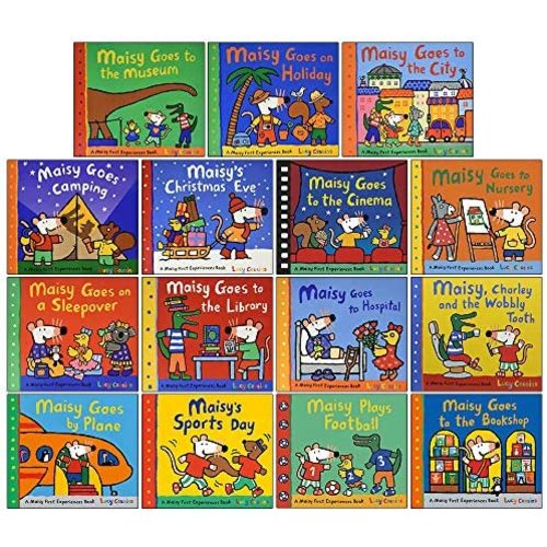 Maisy Mouse First Experience 15 Books Pack Collection Set by Lucy Cousins (Bookshop, Football, Sports Day, Plane, Hospital, Library, Sleepover, Nursery & MORE!)