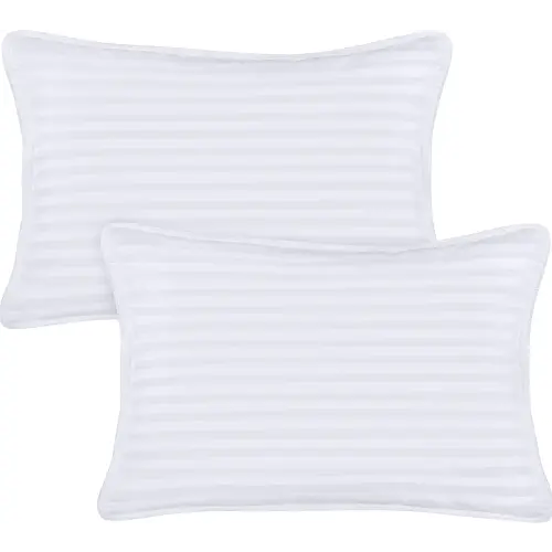 Utopia Bedding Toddler Pillow (White, 2 Pack), 12x20 Pillows for Sleeping, Soft and Breathable Cotton Blend Shell, Small Kids Pillow Perfect for Toddler Bed and Travel (Intended for Age 2 and up)