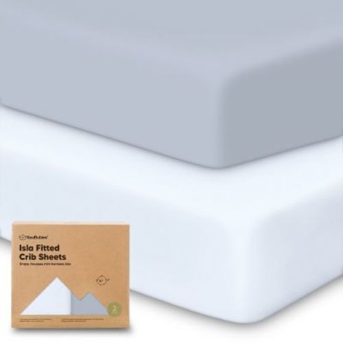 Keababies 2pk Isla Fitted Crib Sheets For Boys, Girls, Baby Crib Sheet, Fits Standard Nursery Crib Mattresses (nibbles/bruce)