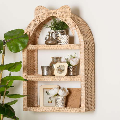 bali & pari Creusa Boho Display Shelf, Natural Brown