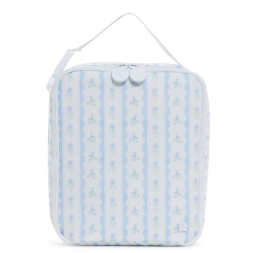 Insulated Lunch Bag - Lunch Box - Ribbon Floral Blue