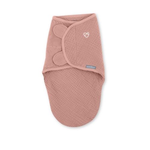 SwaddleMe by Ingenuity Original Muslin Baby Swaddle 0-3m - Blush