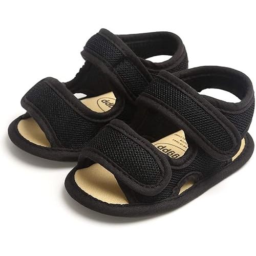 HsdsBebe Infant Baby Boys Girls Summer Beach Sandals Breathable Athletic Anti-slip Soft Sole Newborn First Walker Crib Shoes