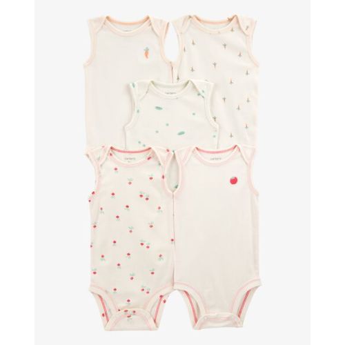 Baby 5-Pack Vegetables Sleeveless Bodysuits - Ivory - Carter's | Carter's