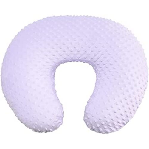 OWLOWLA Minky Nursing Pillow Cover, Breastfeeding Pillow Slipcover Fits Nursing Pillow for Baby Boy Girl(Lilac)